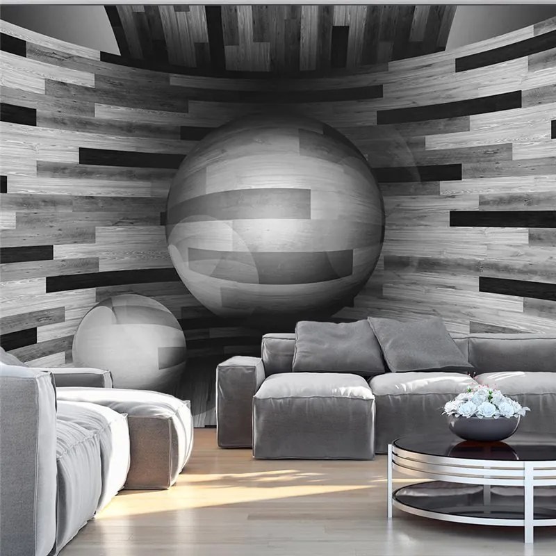 Fotomurale  Gray sphere  Colore Grigio, Dimensioni e Misure 100x70