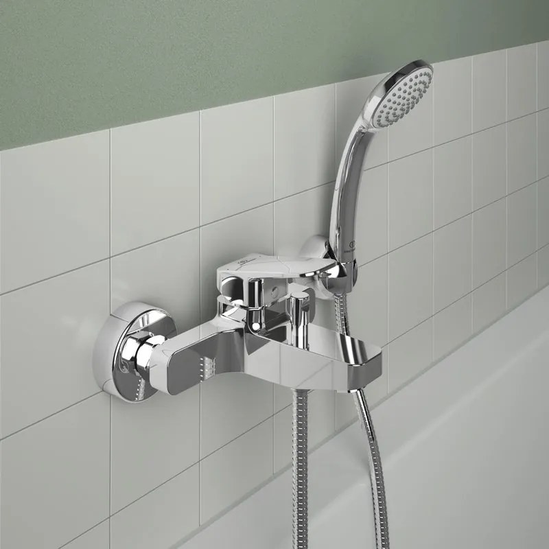 Rubinetto per doccia getto laminare cristallino a 2 manopole Ceraplan cromo lucido IDEAL STANDARD