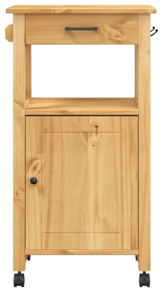 Carrello da cucina monza 48x40x90 cm in legno massello di pino