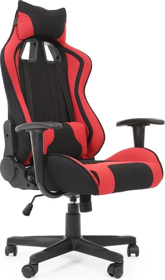 Sedia da ufficio Cayman in rosso/nero - H128 cm