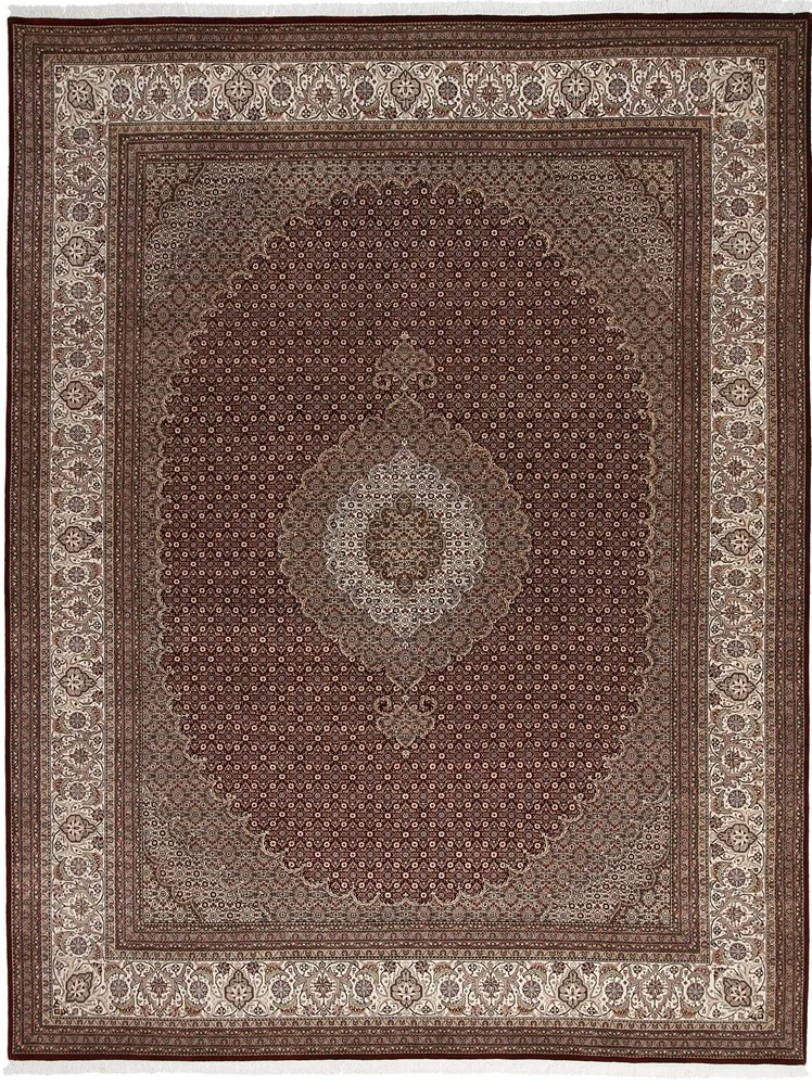 Tabriz Tappeto 280x370 Beige (Indian) Annodato A Mano