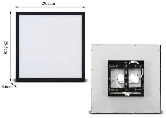 Brilagi - Plafoniera LED SLIMFRAME LED/25W/230V 30x30 cm nero