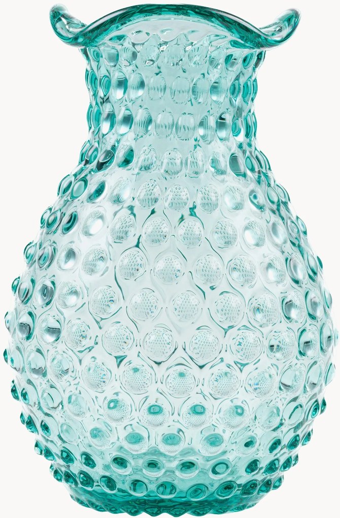 Vaso in vetro soffiato Hobnail, alt. 21 cm