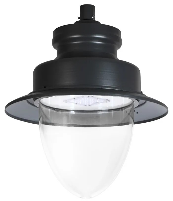 Lampione Stradale 40W LED Lumileds 120lm/w No Flickering Nero Copertura Inclusa Colore Bianco Freddo 5.500 K