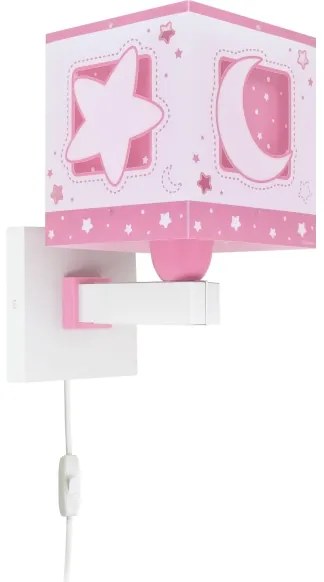 Dalber 63239S - Applique per bambini MOONLIGHT 1xE27/15W/230V rosa