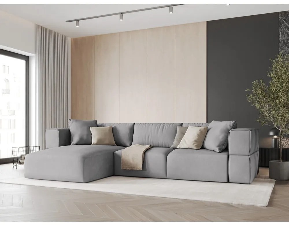 Divano angolare grigio chiaro, angolo sinistro Esther - Milo Casa