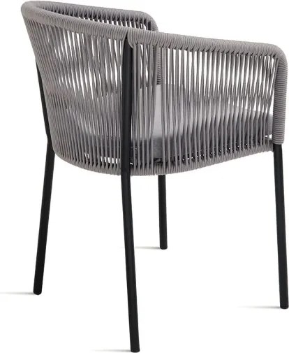 Sedia in corda Grigio Chiaro con struttura in metallo JOAN 2 sedie