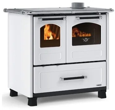 Cucina A Legna 7,5 kW Con Forno Family La Nordica 4 Stelle Bianca