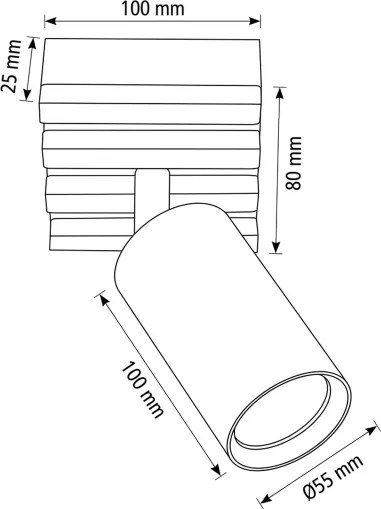 Brilagi - Faretto SELE WOOD 1xGU10/30W/230V nero/legno