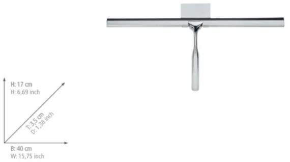 WENKO 24506100 - Tira-acqua TERNI 40x17 cm cromato lucido