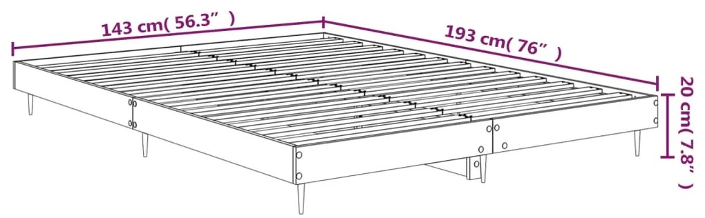 Giroletto Nero 140x190 cm in Legno Multistrato