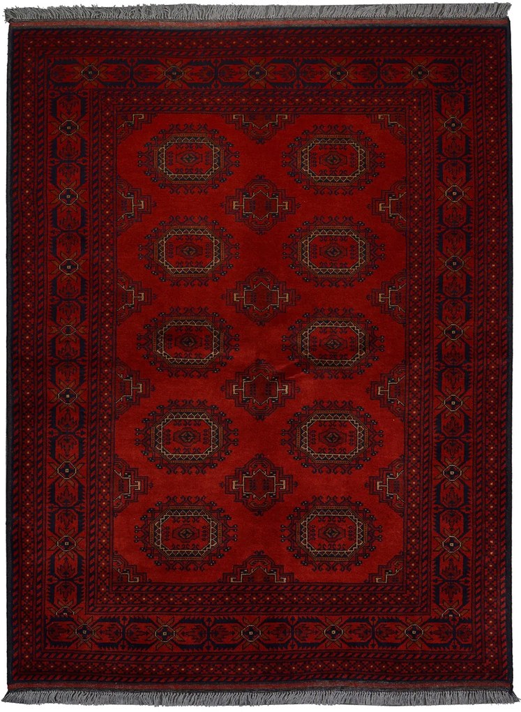 Afghan Tappeto 200x150 Rosso (Afghanistan) Annodato A Mano