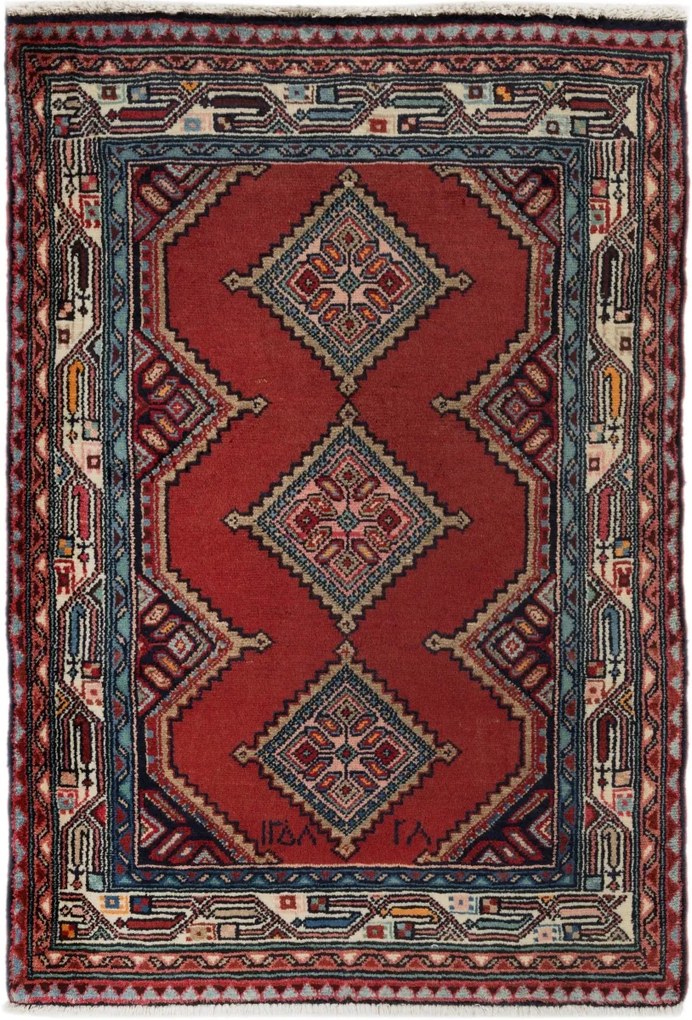 Hamedan Tappeto 120x90 (Iran) Annodato A Mano