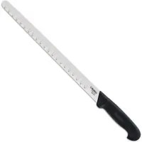 Coltello per Salmone Lama Alveolata 30 cm Bufalo S110/30 Manico Nero