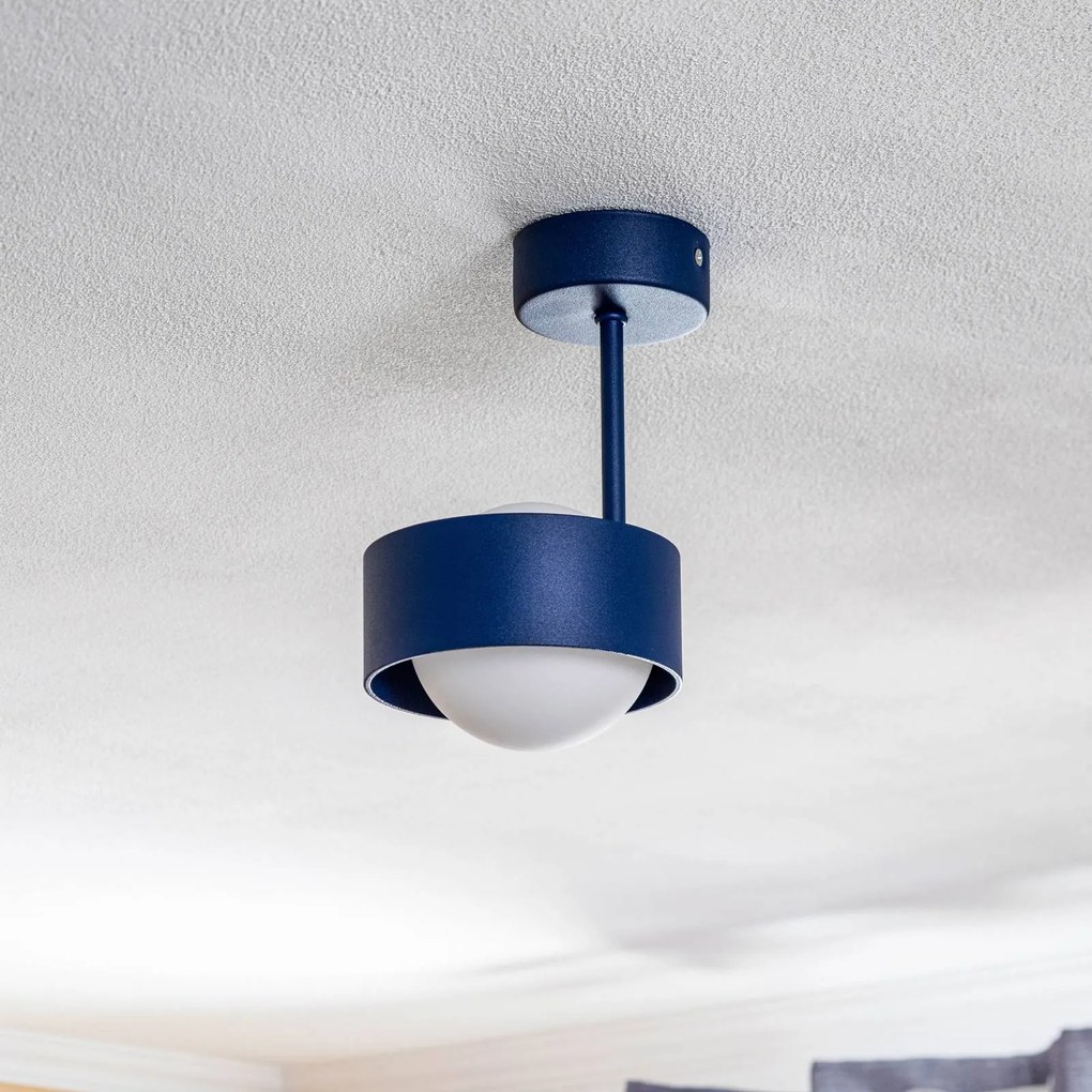 Argon Plafoniera Mado in acciaio, blu, 1 luce