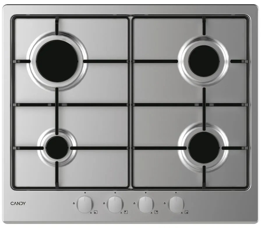 Piano cottura 4 fuochi L 63.4 cm CHW6BRX INOX CANDY inox