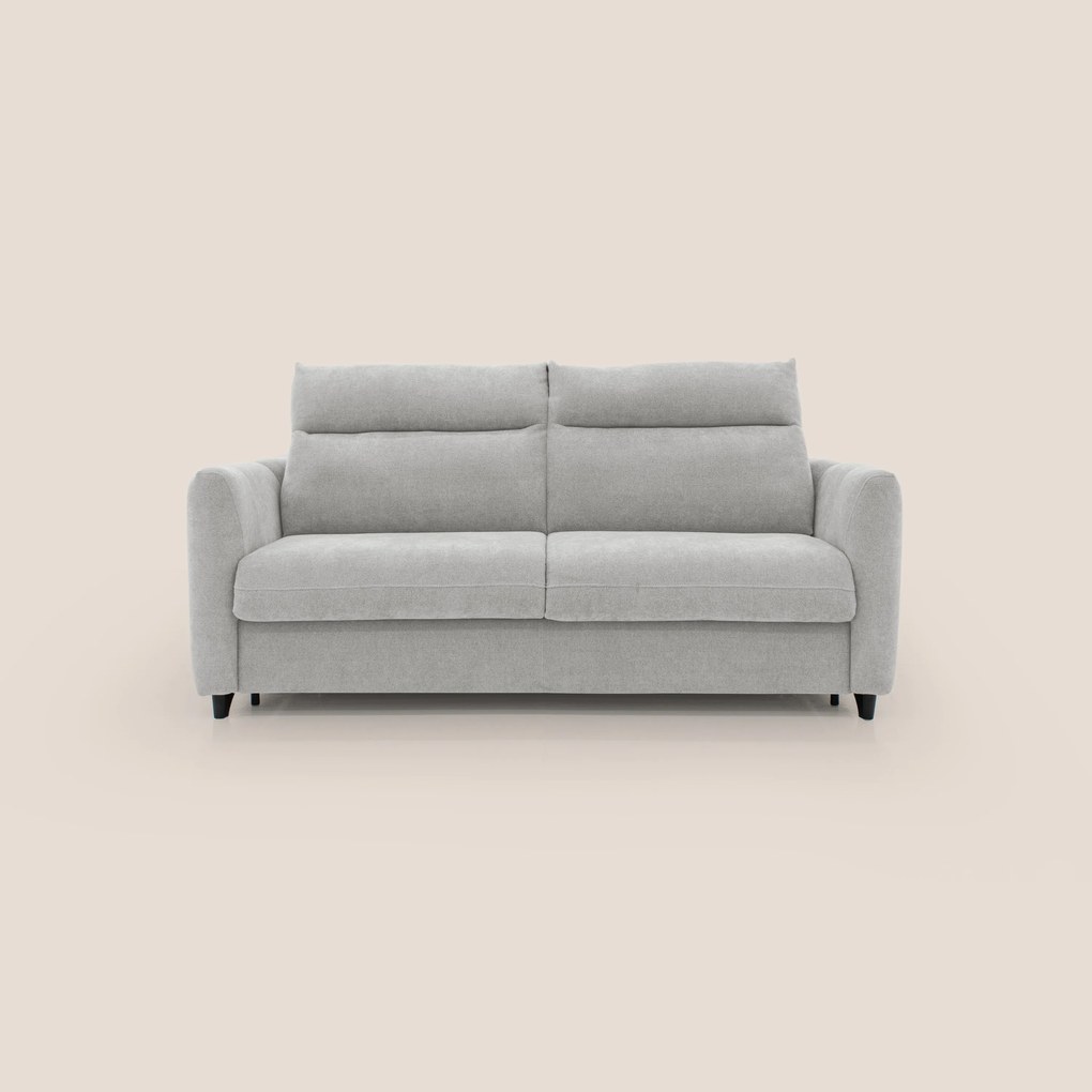Peonia divano letto scandinavo con materasso H18 cm e morbido e alto schienale in tessuto Bouclé impermeabile T07