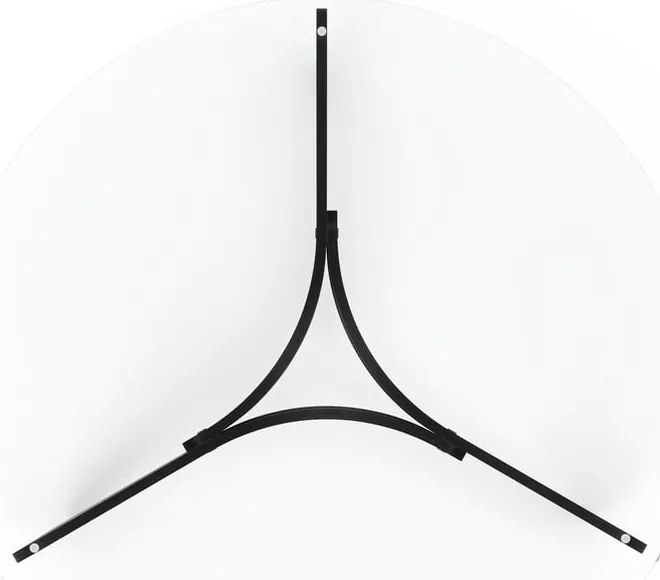 Tavolino rotondo nero con piano in vetro 87x87 cm Madera - Umbra