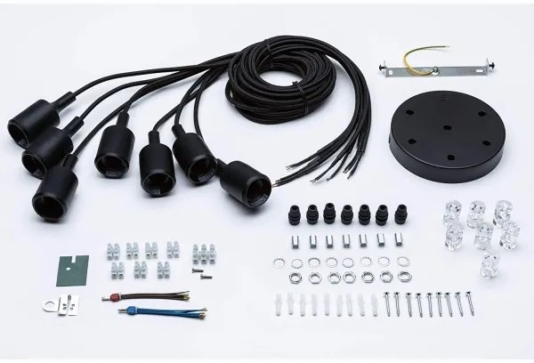 Paulmann 50390 - Lampadario a sospensione con filo NEORDIC 7xE27/20W/230V ragno