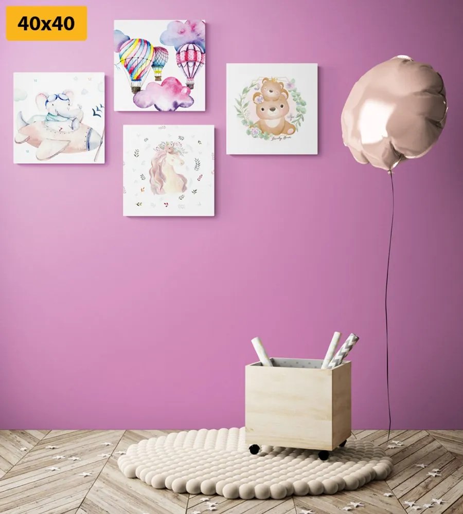 Set di quadri – Per bambini in colori delicati