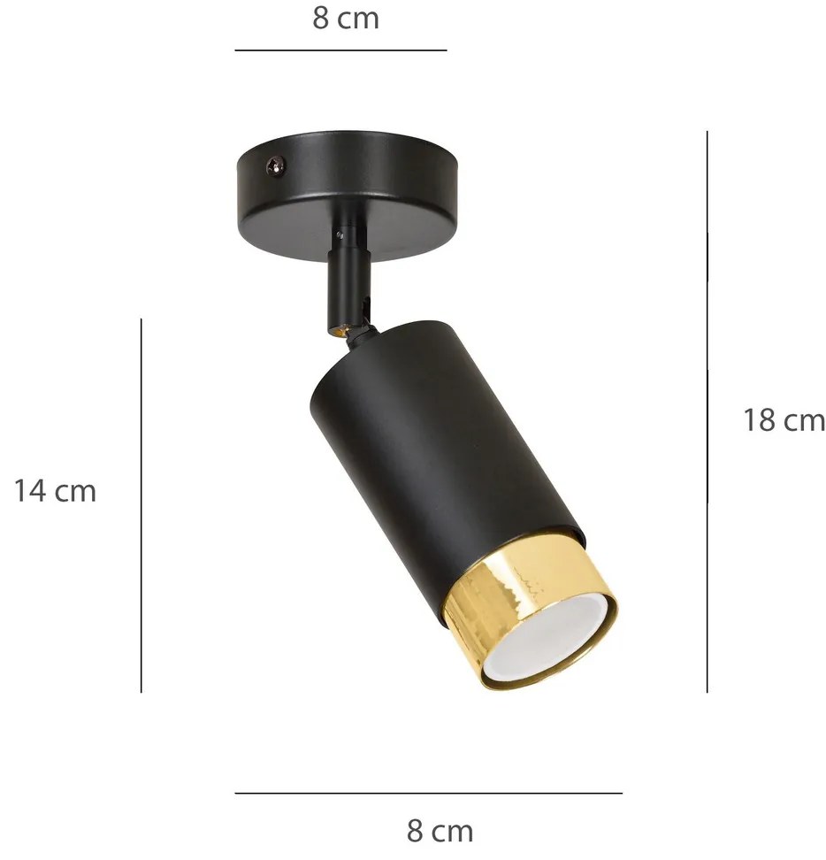 Lampada da soffitto e parete in Acciaio HIRO GU10