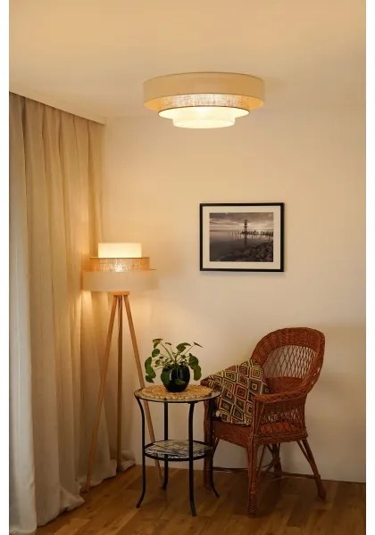 Brilagi-Plafoniera LED DENVER LUNETA LED/12W/230V diametro 60 cm beige/color crema