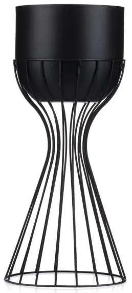 Vaso da fiori in metallo LOFT 46x20 cm nero