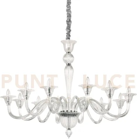 Brigitta lampadario a sospensione in vetro 12 luci attacco e14 d.12...