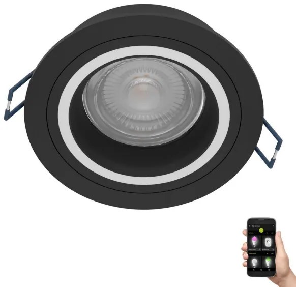 Eglo 900764 - LED RGBW Lampada da incasso dimmerabile CAROSSO-Z 4,7W/230V nero