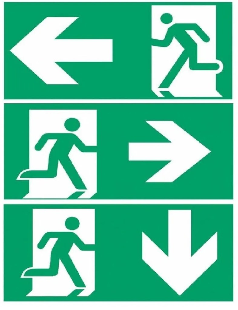 Pittogramma adesivo di segnalazione per Lampada di Emergenza Serie Lux