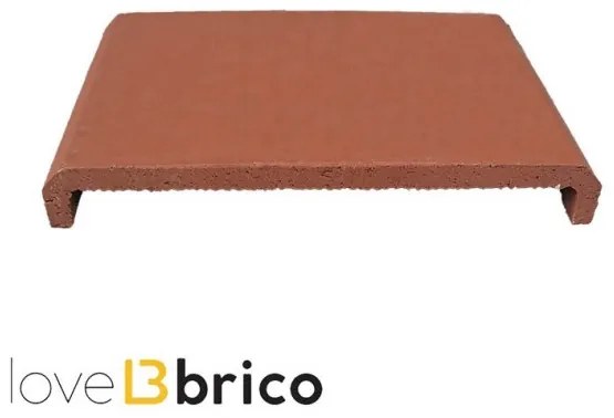 Coprimuro interno 12,5 cm in cotto trattato Cotto Furnò Rosato Natura Kwikdry retto