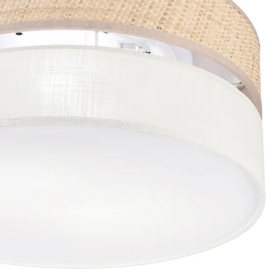 Plafoniera SIRJA DOUBLE BOHO 2xE14/15W/230V Ø 35 cm beige/crema