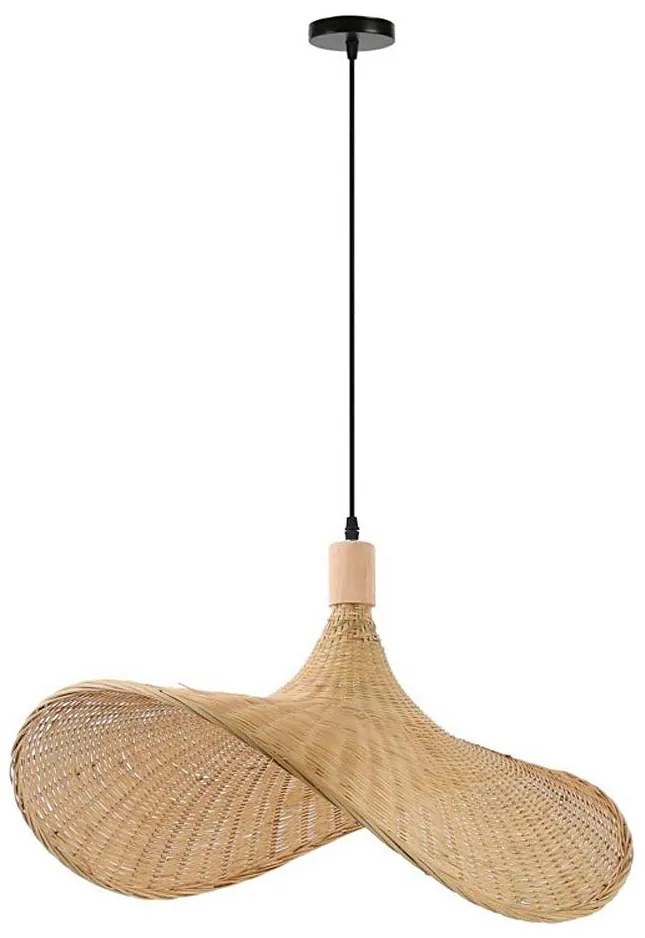 Immax 08289L - Lampadario a sospensione con filo SOMBRERO 1xE27/40W/230V diametro 70 cm rattan