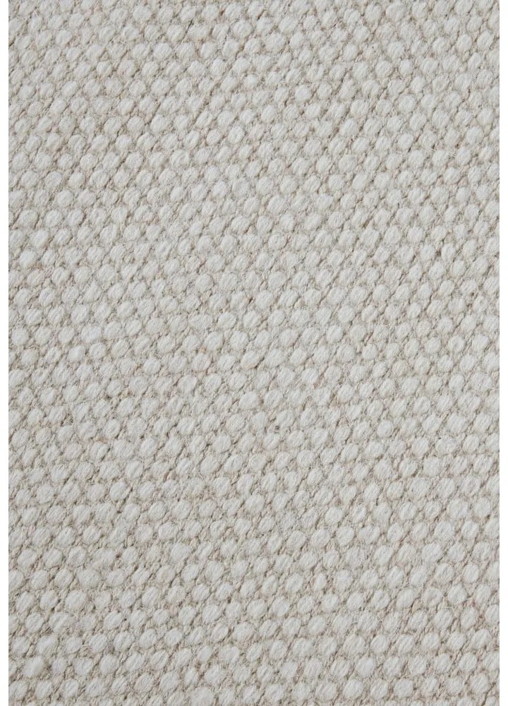 Passatoia in misto lana intrecciata a mano color crema 80x200 cm Pradesh Natural White - Elle Decoration