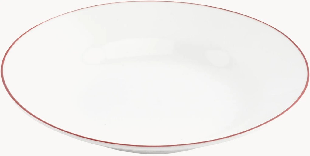 Set di 6 piatti fondi in porcellana Basic White