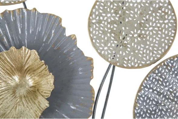 Pannello Decorativo a Fiori Sqity 50x3,8x50 Cm In Ferro Multicolore