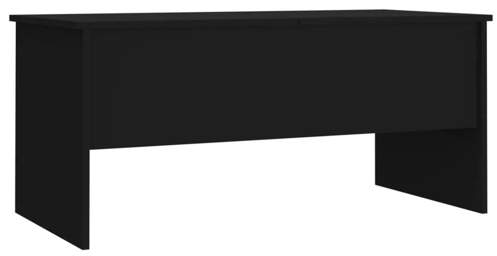 Tavolino da salotto nero 102x50,5x46,5 cm in legno multistrato