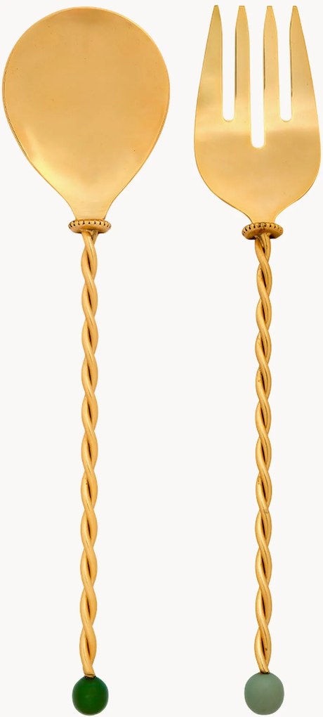 Set di 2 posate da insalata in acciaio inossidabile Torchon