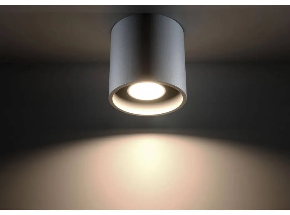 Plafoniera da Soffitto in Alluminio ORBIS 1 GU10 Grigia da interno Colore del corpo Grigio