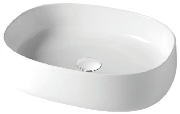 Lavabo da appoggio Paddle OLYMPIA CERAMICA rettangolare in ceramica L 50 x H 40 x P 40 cm bianco