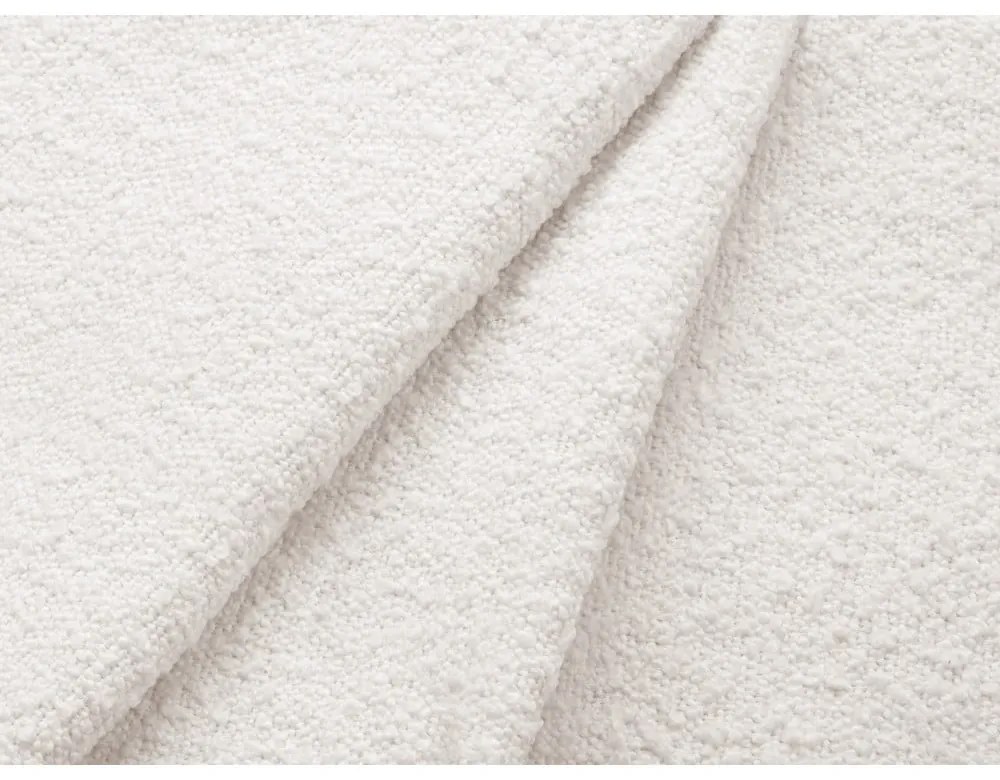 Divano letto angolare bianco in tessuto bouclé (angolo sinistro) Jodie - Micadoni Home