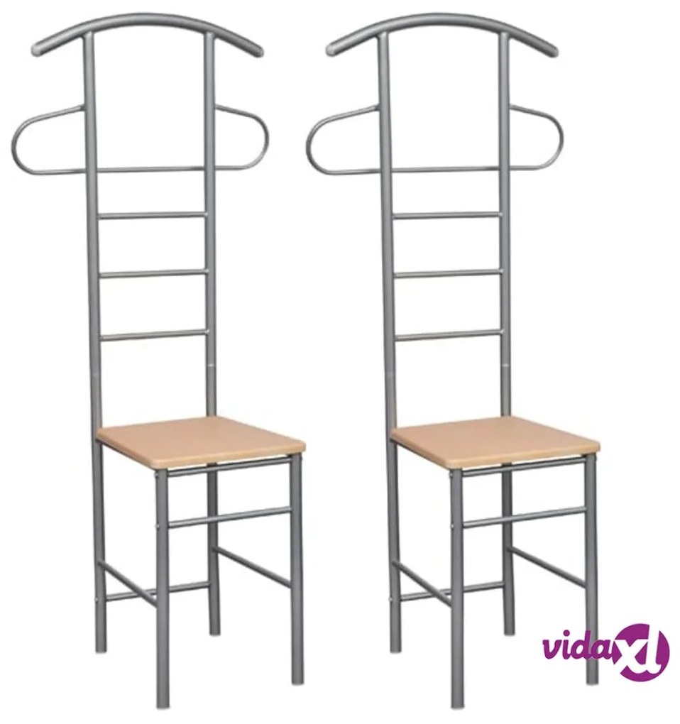 vidaXL Servomuto Set 2 pz in Metallo