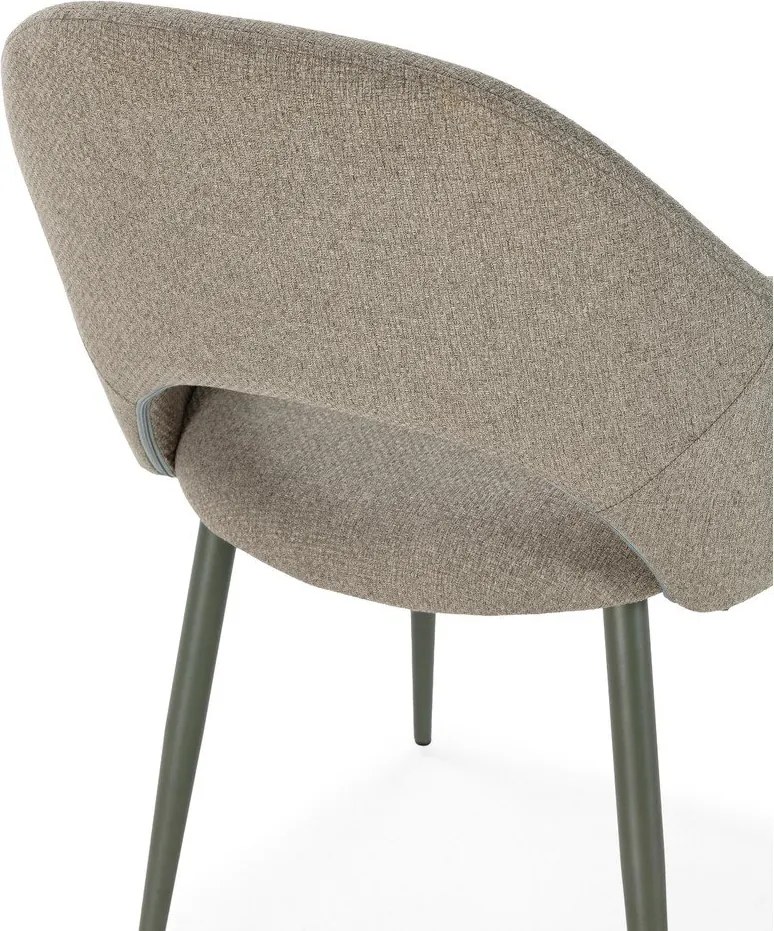 Sedie da pranzo in set verdi in imbottito 2 pz Lia – Marckeric