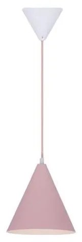 Lampadario a sospensione con filo VOSS 1xE27/40W/230V rosa/bianco