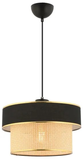 Lampadario sospeso con cavo ERO 1xE27/60W/230V nero/beige