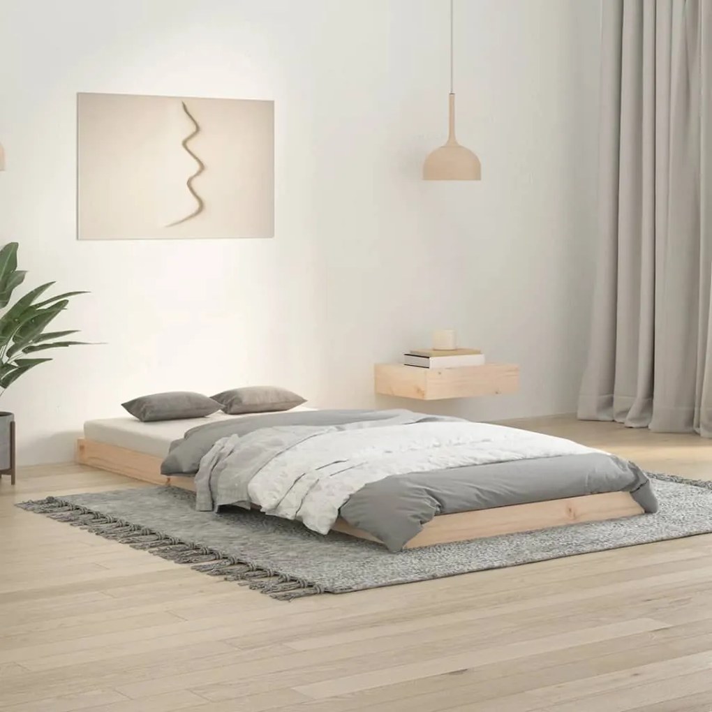 Giroletto Senza Materasso 90x200 Cm İn Legno Massello Di Pino /