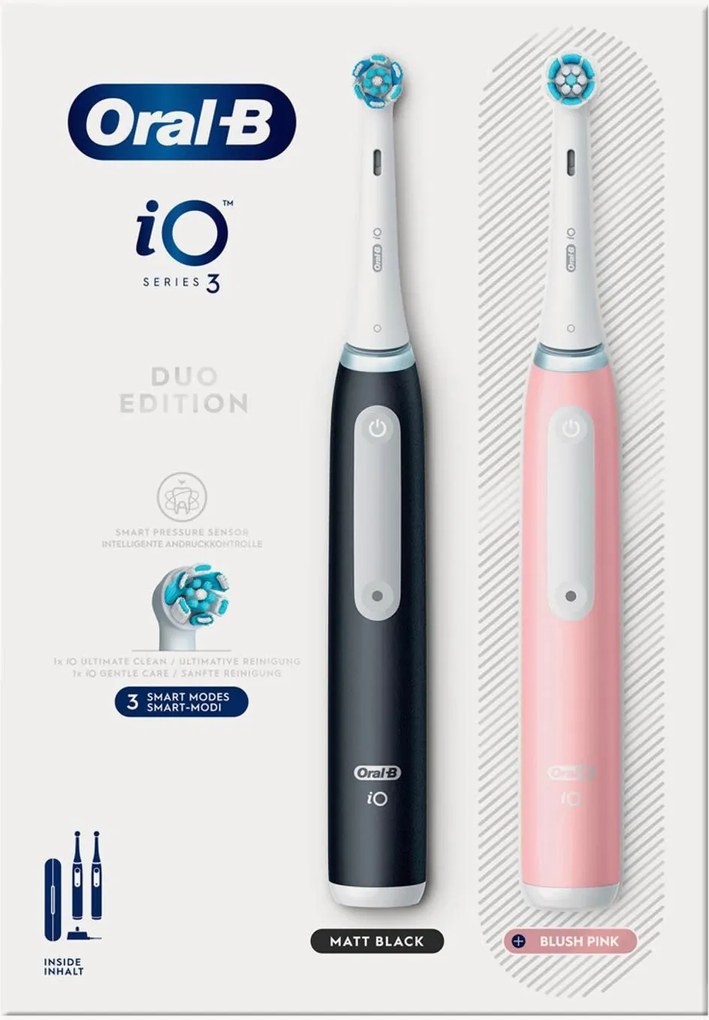 Set spazzolino elettrico con 2 testine Oral-B iO3