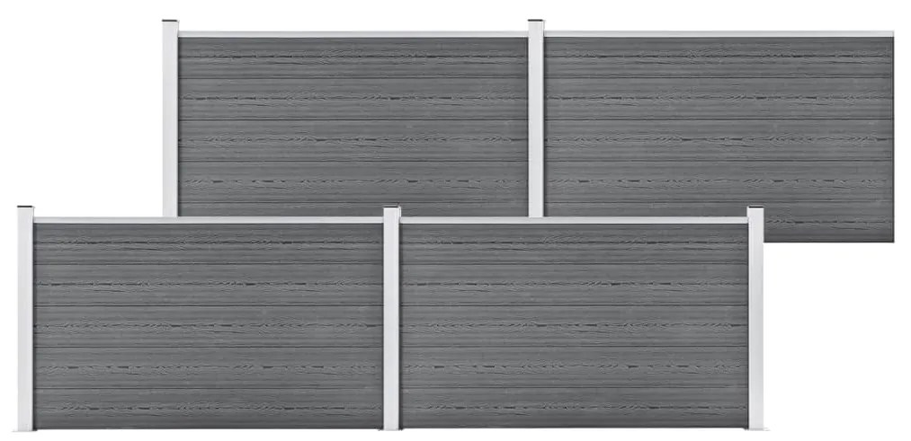 Recinzione Da Giardino İn Wpc 699x106 Cm Grigia /