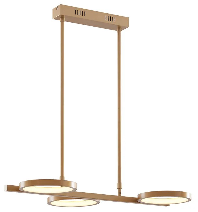 Lampada a sospensione moderna oro con LED a 3 livelli di dimmerazione 3 luci - Vivé