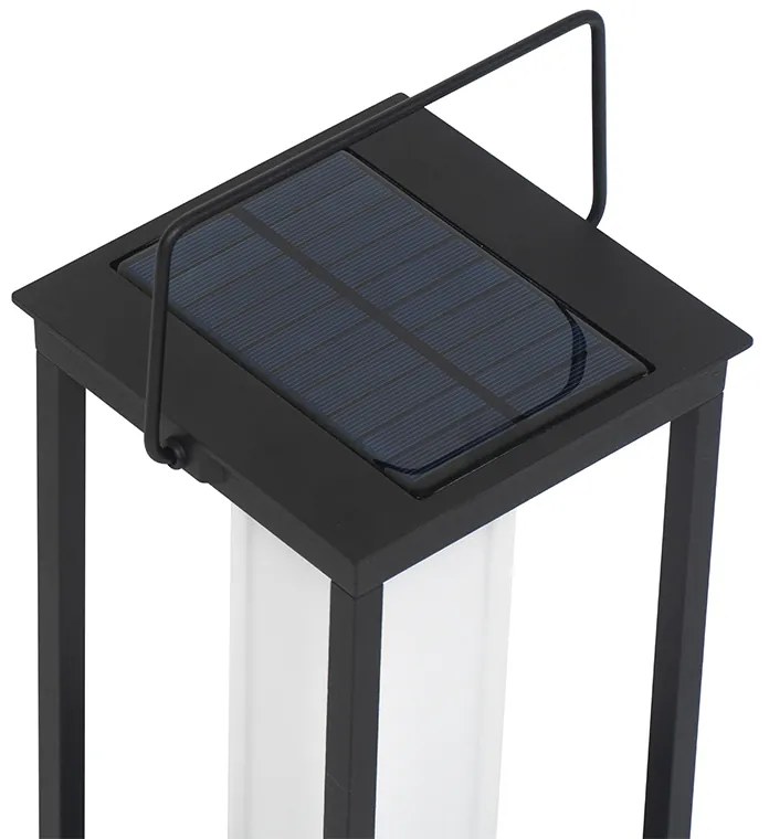 Lampada da esterno moderna nera con LED e dimmer solare - Denlu